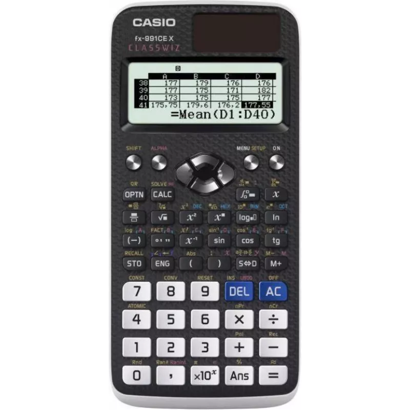 CASIO mokslinis skaičiuotuvas FX 991CEX CLASSWIZ juodas, 12 skaitmenų ekranas
