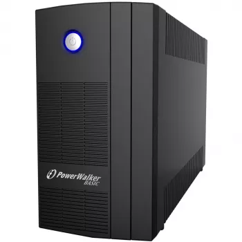 PowerWalker Basic VI 1000 SB Line-Interactive 1000VA 3AC-Outputs bokštinio tipo juodas nepertraukiamo maitinimo šaltinis (UPS) (10121068)