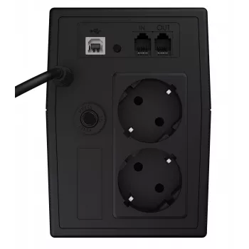 Nepertraukiamo maitinimo šaltinis Green Cell UPS02 0,8 kVA (480 W) linijinis-interaktyvus, LCD, 2x F tipo lizdai, USB-B, RJ-45, RJ-11