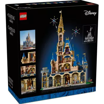 Modulinis LEGO Disney pilies rinkinys 43222 — 4837 detalės, 8 minifigūrėlės, demonstracinis modelis 590×330×800 mm