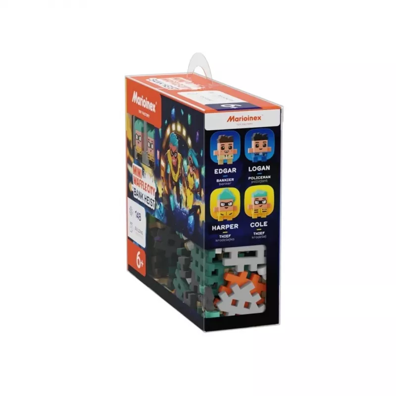 MARIOINEX Mini Waffle City Bank Robbery Statybiniai blokeliai, 148 vnt.