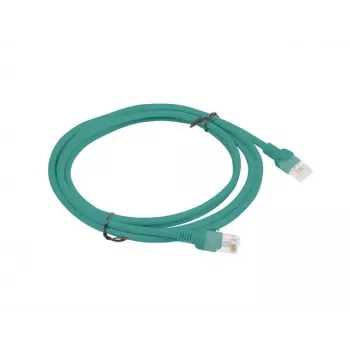 LANBERG Cat5e U/UTP komutacinis kabelis RJ-45 į RJ-45 2 m žalias, CCA 26 AWG, HDPE apvalkalas, 100 MHz