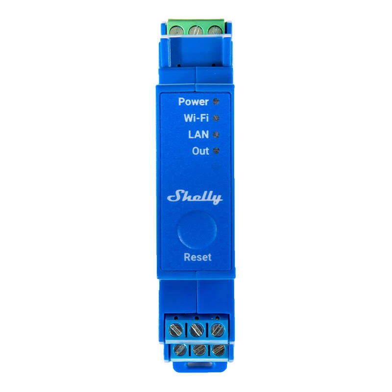 Kietojo kūno relė Shelly Pro 1 Blue 16A 110-240V Wi-Fi