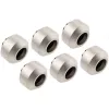 Standžių vamzdelių jungčių rinkinys OPTIMUS OP-FIT-HARD-12MM-NICKEL-6PACK — 12 mm, 6 vnt. su montavimo įrankiu, matinis nikelis