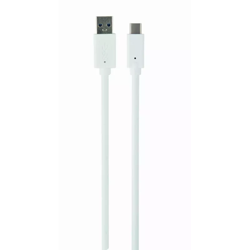 USB duomenų laidas Gembird USB A į USB C 1 m, USB 3.2 Gen 1, balta