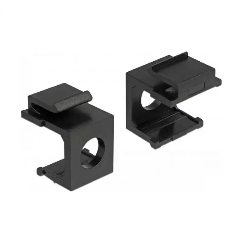 Prievado dulkių dangtelis DELOCK 86403, rinkinys iš 4, juodas, 17,3×22,3×16,3 mm