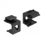 Prievado dulkių dangtelis DELOCK 86403, rinkinys iš 4, juodas, 17,3×22,3×16,3 mm