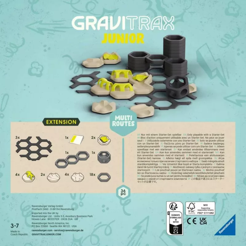 GraviTrax Junior išplėtimas „Multi Routes“, geležinkelis