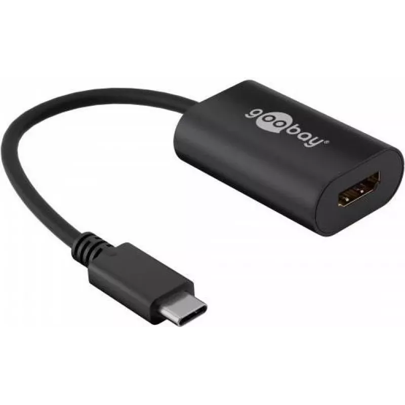 Wentronic goobay - išorinis vaizdo adapteris - USB-C - HDMI - juodas (38532)