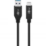 Wentronic goobay - USB kabelis - USB‑C (M) to USB Typee A (M) - USB 3,1 Gen 2 3 A - 50cm - Round - Juoda (41073)