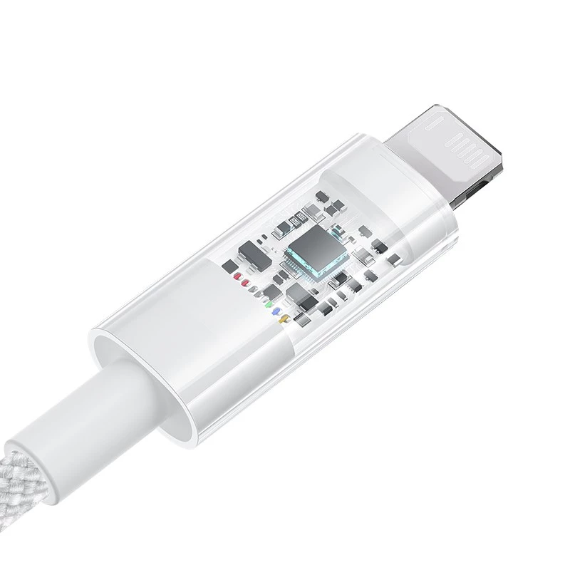 Baseus Gem USB į IP 2.4A greitojo įkrovimo kabelis 2 m Baltas