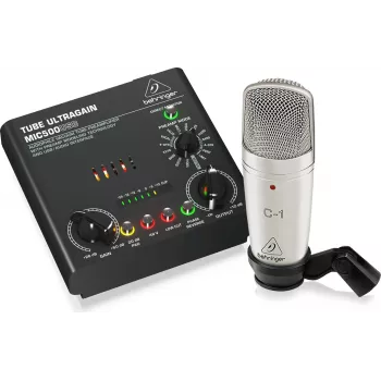 Mikrofonas Behringer Voice Studio - įrašymo ir podcast'ų rinkinys