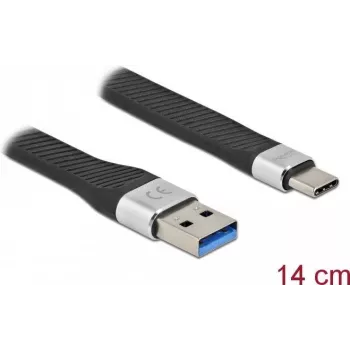 FPC Plokščias laidas DeLOCK USB 3.2 Gen 1 Type-A į Type-C 14 cm
