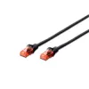 Tinklo kabelis Digitus CAT 6 U/UTP komutacinis kabelis RJ-45 Cat6 3 m juodas