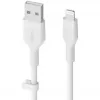 Laidas Belkin Cbl Scicone USB-A LTG 2M baltas USB A USB C Lightning