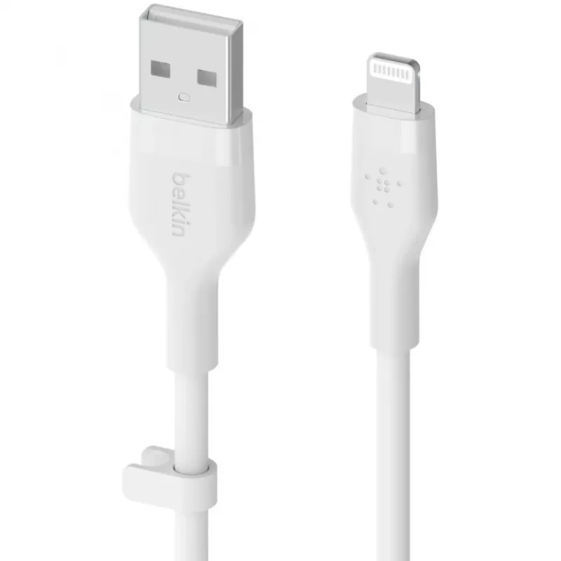 Laidas Belkin Cbl Scicone USB-A LTG 2M baltas USB A USB C Lightning