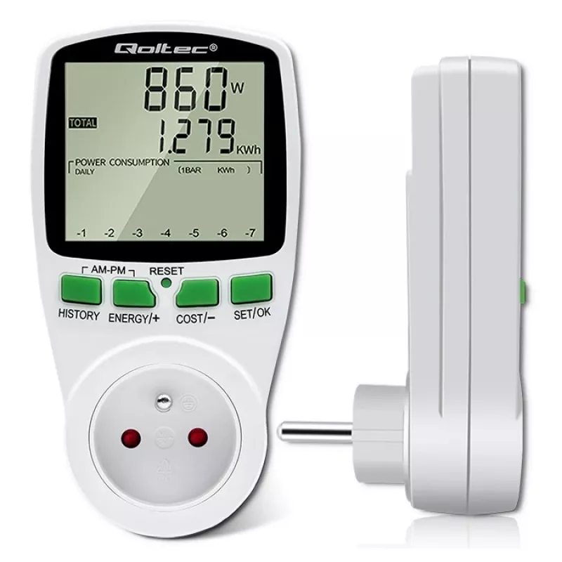 Energijos matuoklis QOLTEC PM0627 3680W su istorija — QOLTEC PM0627 3680W