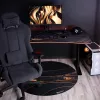 Grindų kilimėlis Arozzi Zona Round Floor Pad — juoda/auksinė, apvalus apsauginis kilimėlis grindims