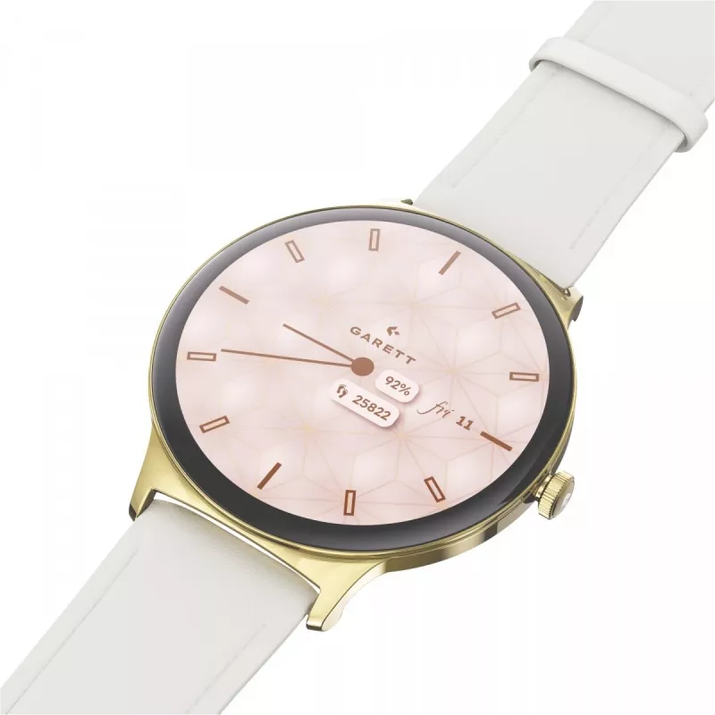 Išmanusis laikrodis Garett Verona 2 Gold Steel su Bluetooth ir širdies ritmo monitoriumi