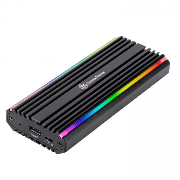 SSD dėžutė Sidabrinėstone MS13 juoda M.2 PCIe 3.0 10 Gbit/s