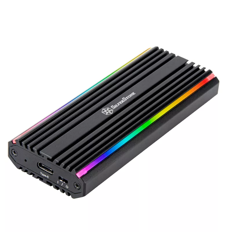 SSD dėžutė Sidabrinėstone MS13 juoda M.2 PCIe 3.0 10 Gbit/s