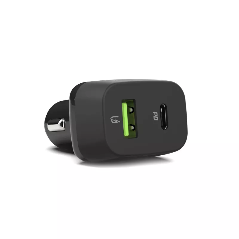 Automobilinis mobiliųjų įrenginių įkroviklis Green Cell CAD33, 42 W, USB-C PD + USB-A QC3.0, 12/24 V įvestis, 5–12 V išvestis