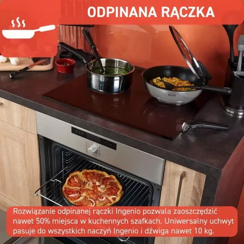 Keptuvių rinkinys Tefal Ingenio Emotion L897S574, indukcinė, nuimama rankena, 16/20/22/28 cm