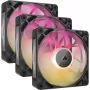 Corsair iCUE LINK RX120 MAX ARGB 120 mm korpuso ventiliatoriai, 3 vnt. rinkinys, juodi