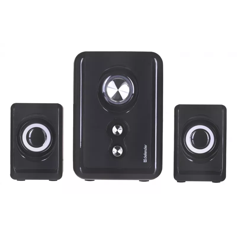 DEFENDER garsiakalbis V11 11 W laidinis 2.1 stalinis palydovinis garsiakalbis, USB 5 V, juodas