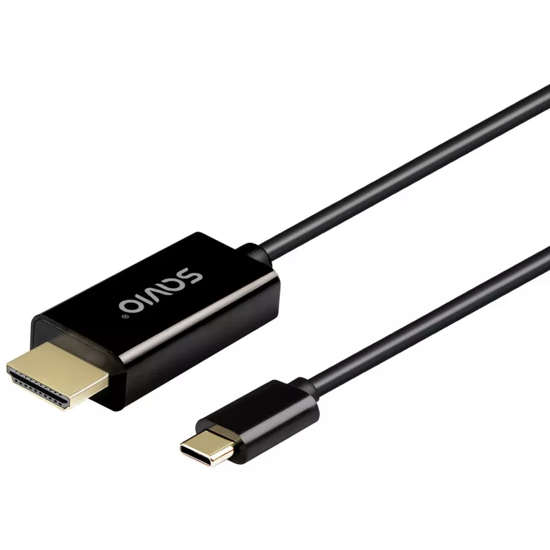 SAVIO CL-190 USB-C į HDMI laidas, 30Hz, 1m, plastikinis