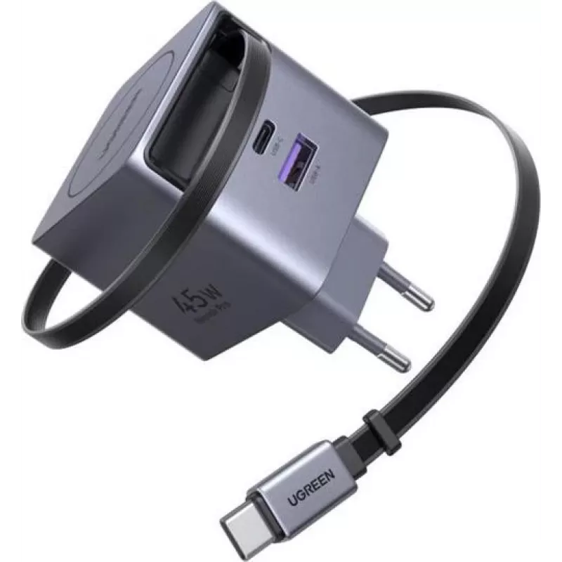 USB-C / USB-A greitasis įkroviklis UGREEN 45W GaN 2 prievadų (modelis 65822)