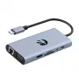 USB-C adapteris Hawk HW-HUB801 8-in-1 su HDMI ir Ethernet