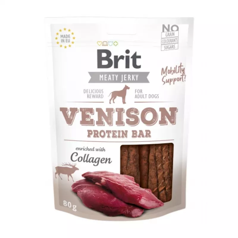 BRIT Meaty Jerky Venison & Chicken Protein bar - šunų skanėstas - 200 g