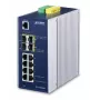 PLANET IGS-12040MT - valdomas komutatorius - 8 x 10/100/1000 + 4 x Gigabit SFP - montuojamas ant DIN bėgelio, montuojamas ant sienos - AC 24 V / DC 12 -72 V (IGS-12040MT)