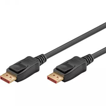 DisplayPort 2.1 kabelis, sertifikuotas, 16K @ 60Hz, 80 Gbit/s (juodas, 1 metras, VESA sertifikatas)