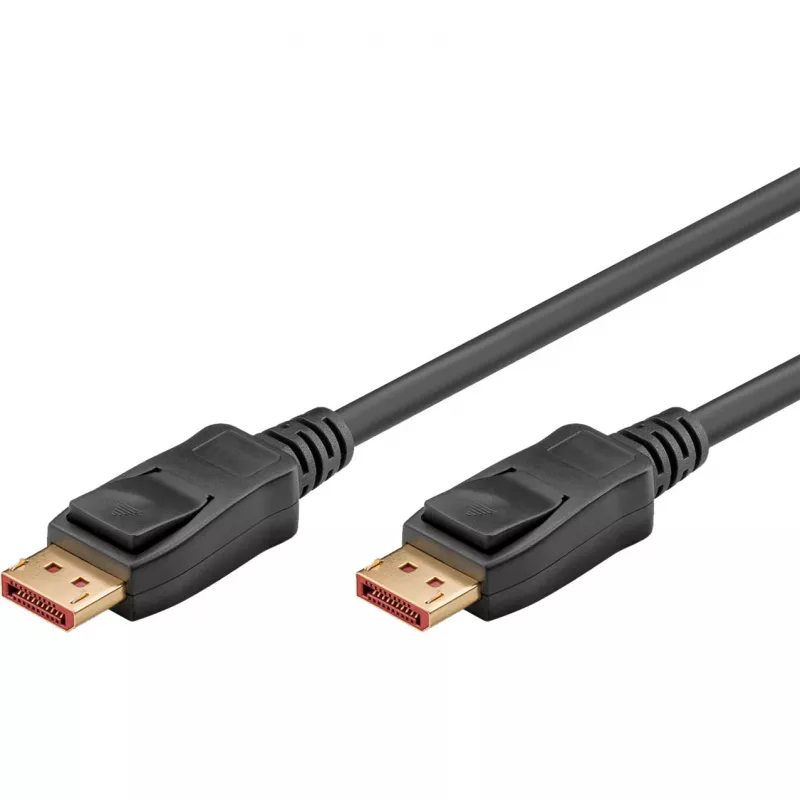 DisplayPort 2.1 kabelis, sertifikuotas, 16K @ 60Hz, 80 Gbit/s (juodas, 1 metras, VESA sertifikatas)