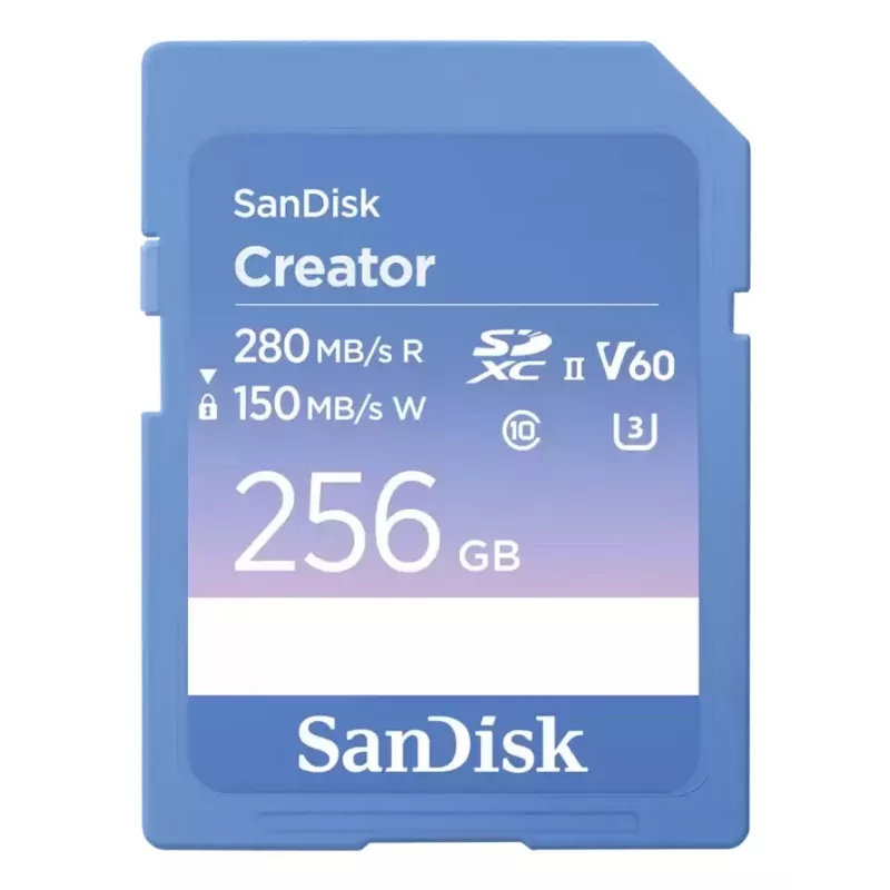 SanDisk Creator SD atminties kortelė UHS-II 256 GB didelis perdavimo greitis iki 280 MB/s