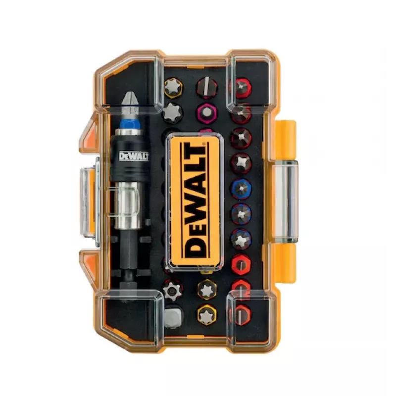 Momentinis atsuktuvas DeWalt DT7969 — reguliuojamas momentas, ergonomiška rankena, Phillips/Pozidriv/Plokščių/Torx antgaliai komplekte