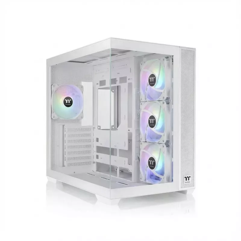 Kompiuterio korpusas THERMALTAKE Midi S380 TG ARGB Snow White — grūdintas stiklas, ARGB apšvietimas