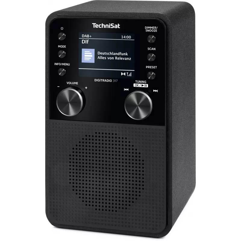 Skaitmeninis radijas TECHNISAT DigitRadio 317 — juodas, FM ir DAB+ priėmimas