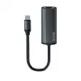 SAVIO Adapter USB-C 3.1 Gen.1 (M) į RJ-45 Gigabit Ethernet (F), 1000 Mbps, AK-56, pilka