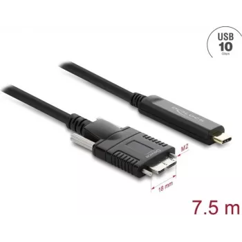 USB kabelis DELOCK 83629 — USB-C į Micro-USB B, USB 2.0, 7,5 m, juodas