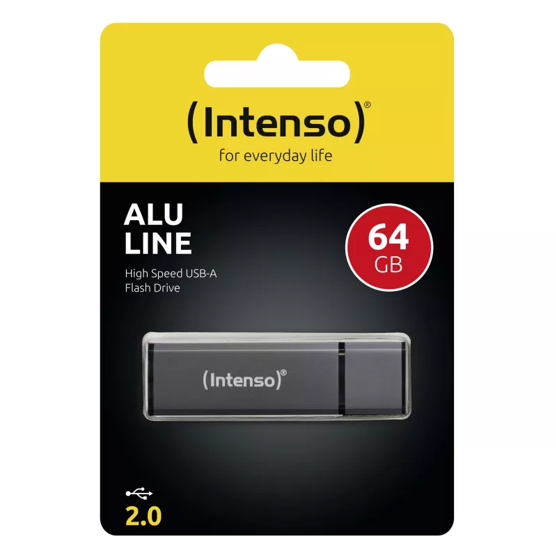 MEMORY DRIVE FLASH USB2 64GB/ANTHRACITE 3521491 INTENSO