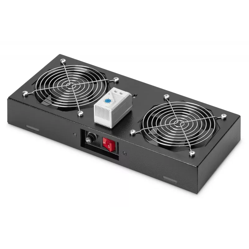 Stogo ventiliatorius Digitus DN-19 FAN-2-WM-T-SW