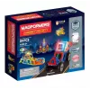 Magnetinis konstravimo rinkinys MAGFORMERS Dynamic Flash 54 vnt. — magnetinės statybinės plytelės su kvadratais ir trikampiais