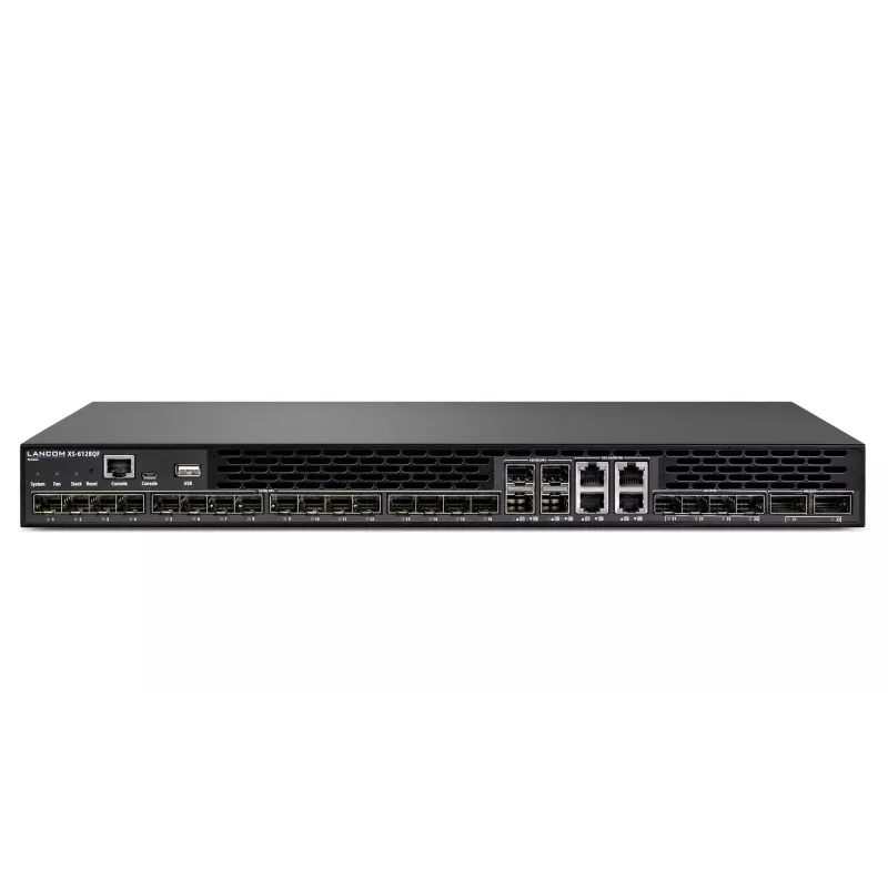 LANCOM XS-6128QF - Switch - L3 - valdomas - 16 x 10 Gigabit SFP+ + 4 x combo 10 Gigabit SFP+/RJ-45 + 4 x Combo 25 Gigabit SFP28 (Uplink) + 2 x Combo 40 Gigabit QSFP+ (Uplink) - Oro