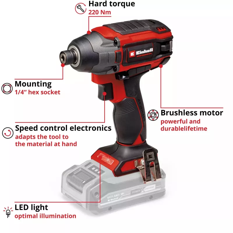 Belaidis smūginis veržliasukis Einhell 4510085 18V 300Nm