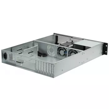 SidabrinėStone RM23-502 Rackmount Server Chassis, ATX, USB 3.0 - 2U - Juoda