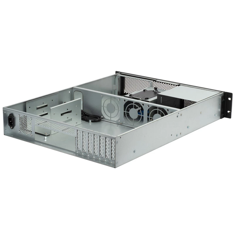 SidabrinėStone RM23-502 Rackmount Server Chassis, ATX, USB 3.0 - 2U - Juoda
