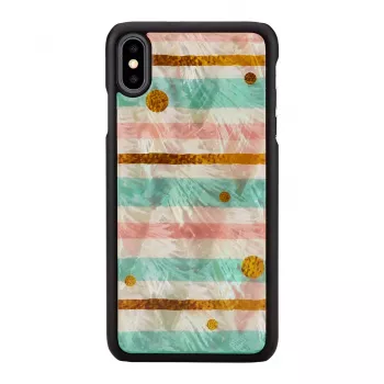 Apsauginis išmaniojo telefono dėklas iKins, skirtas iPhone XS Max — Pop Mint Juoda, kietas apvalkalas su paaukštintais kraštais